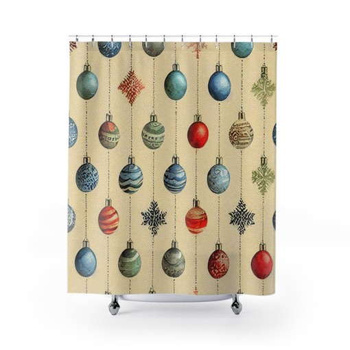 Faux Textured Retro Shower Curtain Set - Home Gift, Tub Curtain and Bathroom Accessories - Image 2