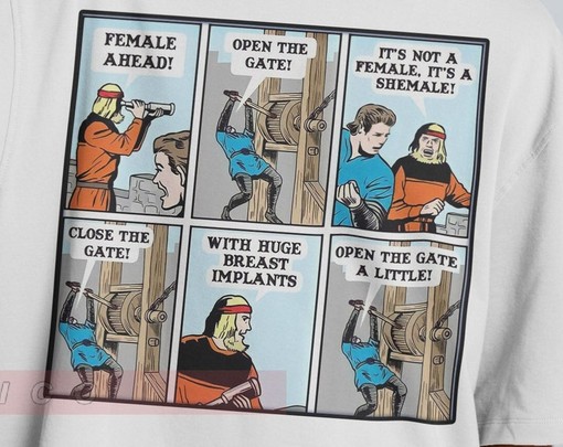 Female Ahead! Open The Gate in Funny Meme Unisex Shirt - Featuring Possums, Opossums Memes, and Trash Eating Possum Tee - Image 2
