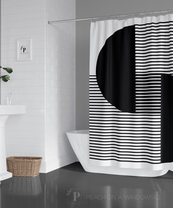 Feminine Abstract Shower Curtain with Sexy Naked Lady Theme for Unique and Edgy Bathroom