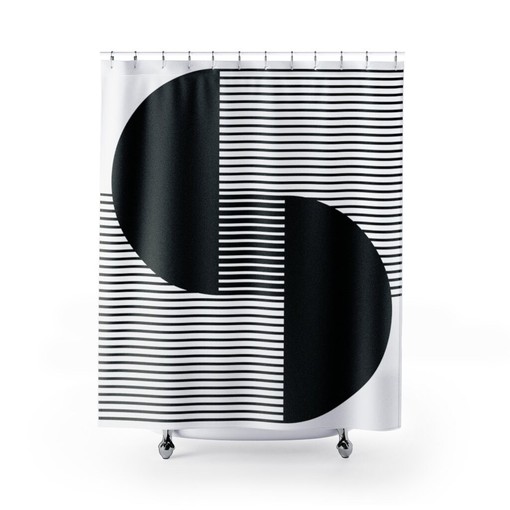 Feminine Abstract Shower Curtain with Sexy Naked Lady Theme for Unique and Edgy Bathroom - Image 2