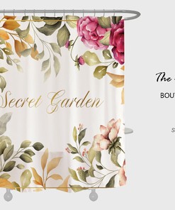 Feminine Watercolor Flowers Shower Curtain for Your Home Bathroom