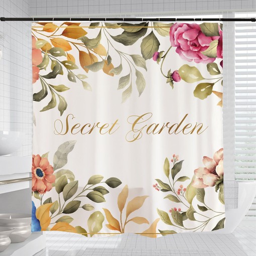 Feminine Watercolor Flowers Shower Curtain for Your Home Bathroom - Image 3