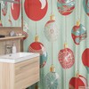 Festive Retro Christmas Shower Curtains, Holiday Bathroom Decor