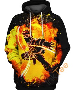 Fiery Uzumaki Naruto 3D Hoodie with Eye Catching Design