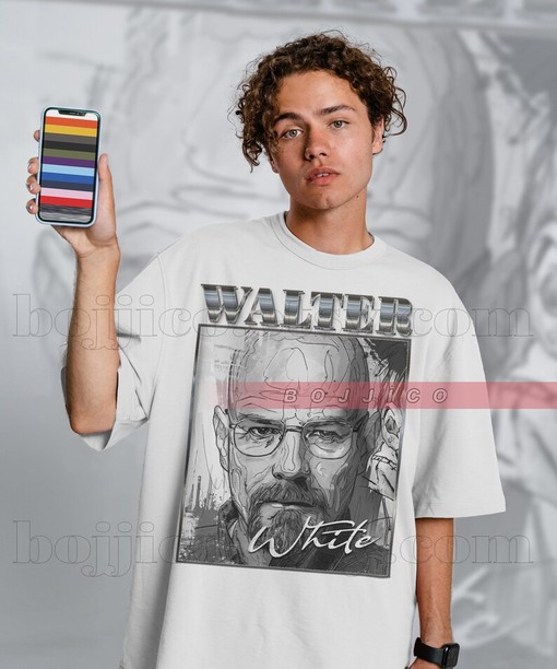 Film T-Shirt: RETRO WALTER WHITE Say My Name Shirt with Vintage Heisenberg and Jesse Pinkman