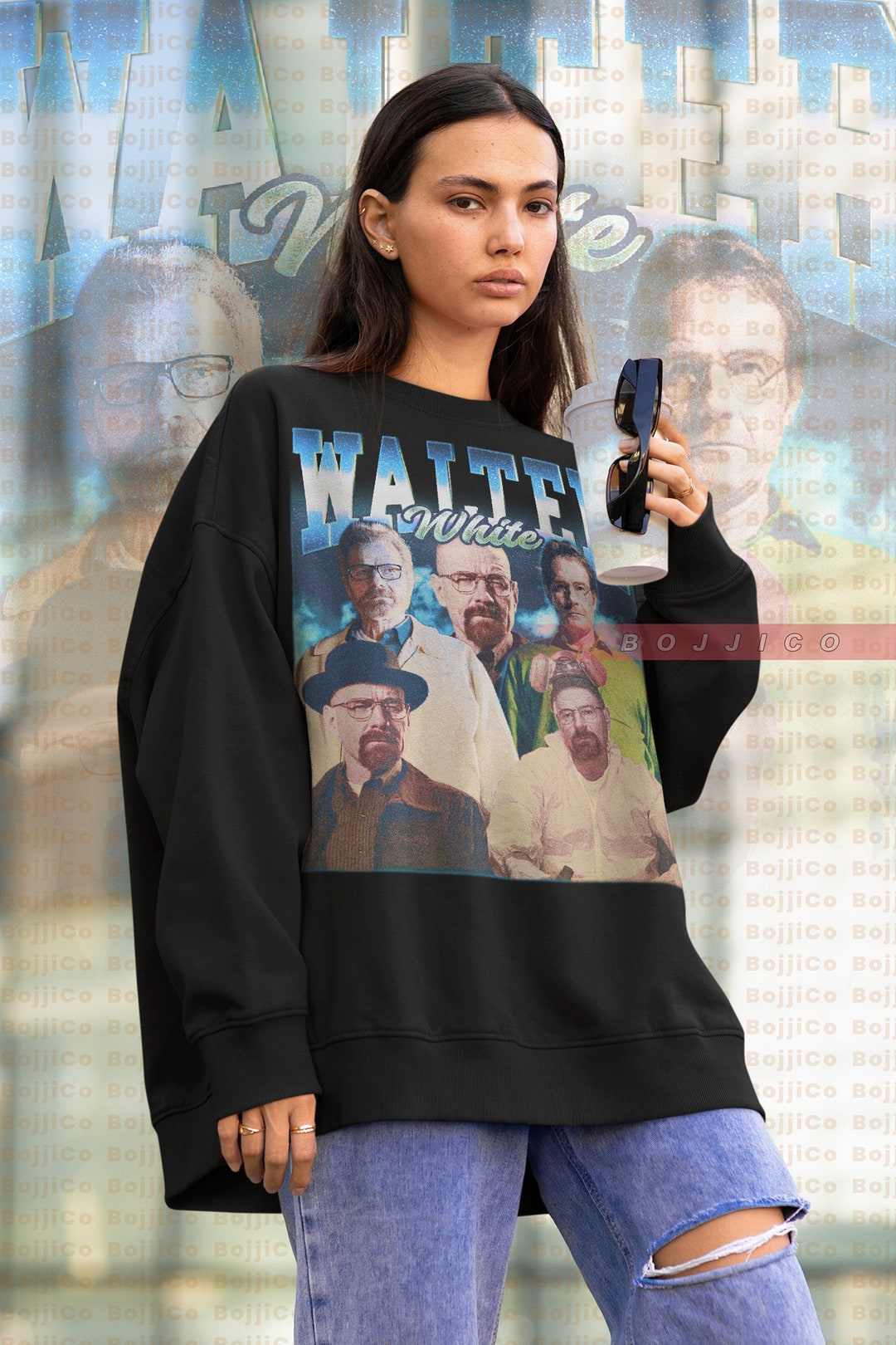 Film T-Shirt: WALTER WHITE Sweatshirt with Heisenberg and Jesse Pinkman