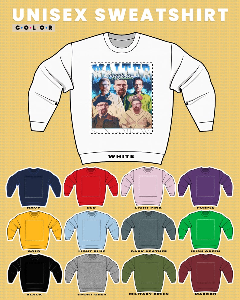 Film T-Shirt: WALTER WHITE Sweatshirt with Heisenberg and Jesse Pinkman - Image 3
