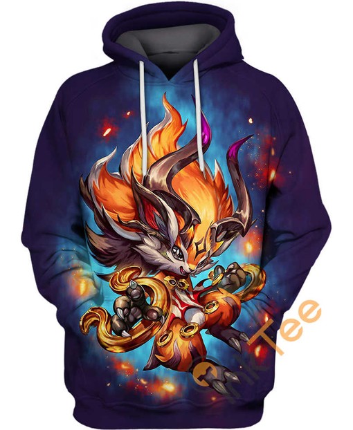 Final Fantasy Ifrit Fire Demon 3D Hoodie with Unique Design for Gamers