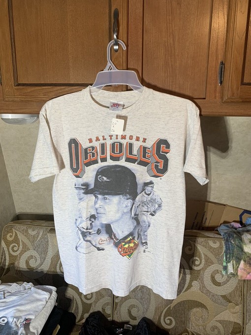 Find Your Look with This Vintage 1998 Baltimore Orioles T-Shirt in Black Cotton, NCAA Shirts Women