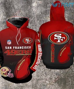 Fire Football San Francisco 49ers All Over Print 3D Hoodie