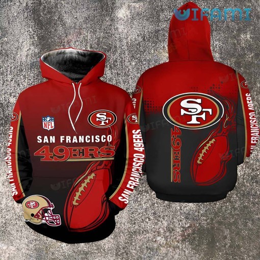 Fire Football San Francisco 49ers All Over Print 3D Hoodie