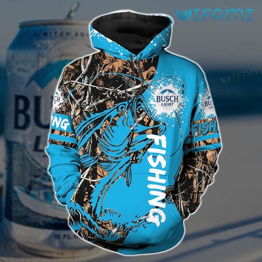 Fishing Blue Busch Light 3D Hoodie - Gift for Beer Lovers