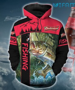 Fishing On The River Budweiser All Over Print 3D Hoodie for Men