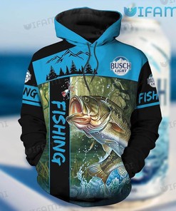 Fishing On The River Busch Light 3D Hoodie - Gift for Beer Lovers
