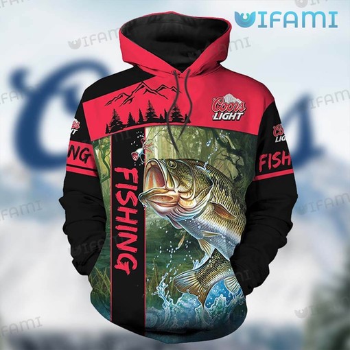 Fishing On The River Coors All Over Print 3D Hoodie for Beer Lovers