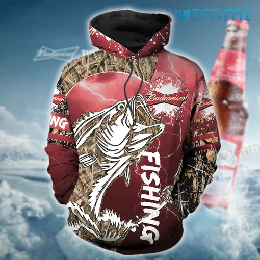 Fishing Paint Splash Budweiser All Over Print 3D Hoodie - Gift