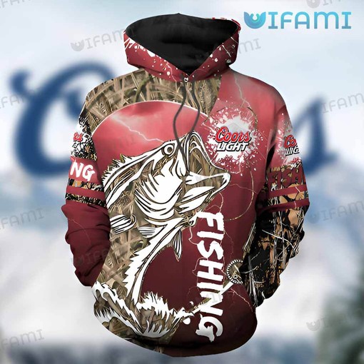 Fishing Paint Splash Coors All Over Print 3D Hoodie for Beer Lovers