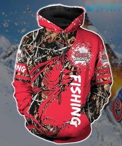 Fishing Red Coors Light All Over Print 3D Hoodie for Beer Lovers