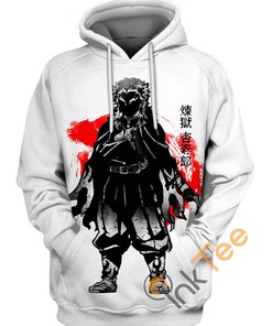 Flame Samurai Fire Kyojuro 3D Hoodie - Men's All Over Print Hoodies