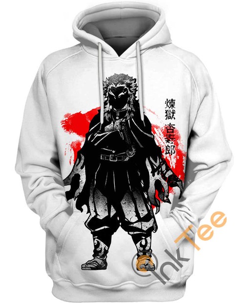 Flame Samurai Fire Kyojuro 3D Hoodie - Men's All Over Print Hoodies