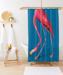 Flamingo Shower Curtain | Eco-Friendly and Waterproof | Unique Flamingo Design | Colorful Shower Curtains
