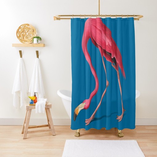 Flamingo Shower Curtain | Eco-Friendly and Waterproof | Unique Flamingo Design | Colorful Shower Curtains