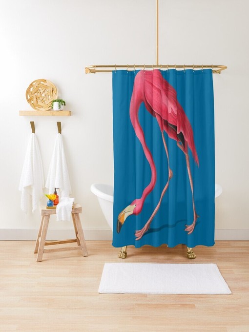 Flamingo Shower Curtain | Eco-Friendly and Waterproof | Unique Flamingo Design | Colorful Shower Curtains - Image 4