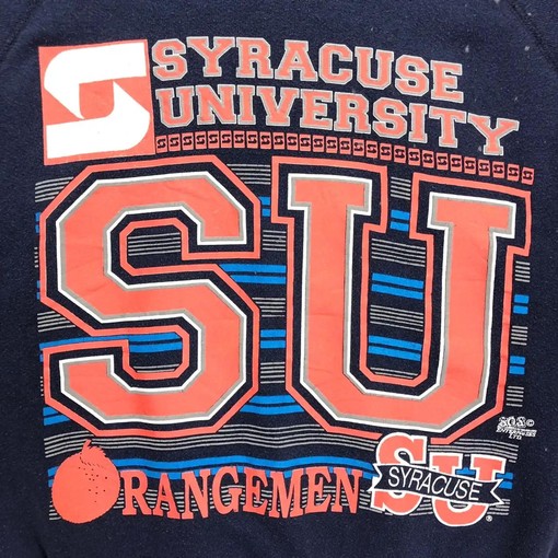 Flashback to Great Football Moments with Vintage Syracuse University Orangemen Fullprint Sweatshirt Hoodie - Image 2
