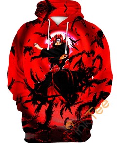 Flock Of Crows The Last Uchiha 3D Hoodie - Men's All Over Print Zip Up Hoodies