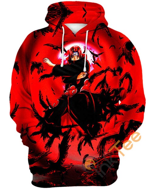 Flock Of Crows The Last Uchiha 3D Hoodie - Men's All Over Print Zip Up Hoodies