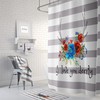 Floral Deer Antlers Boho Shower Curtain Set with Optional Bath Mat and Towels