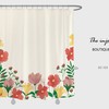 Floral Garden Shower Curtains Decorative with Matching Hooks, Customized Sizes Waterproof and Washable Shower Curtain
