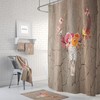 Floral Rustic Bull Skull Shower Curtain Set - Western Bath Set Optional Towels and Mat for Boho-Chic Bathroom Decor