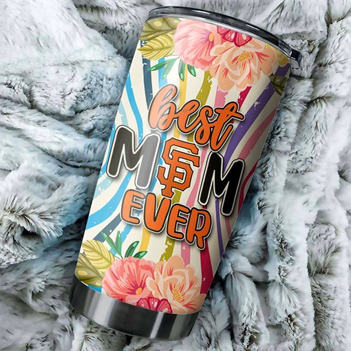 Floral San Francisco Giants Blossoming Mothers MLB Tumbler with Personalized Engraving and Logo