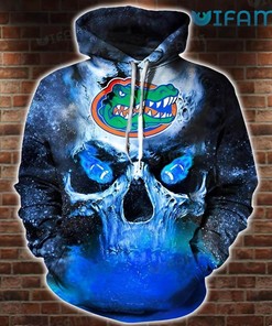 Florida Gators Zip Up Hoodie with 3D All-Over Print Skull Galaxy Logo Gift
