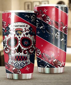Florida Panthers NHL Tumbler - A Cool Skull Design for Your Favorite Hockey Fan