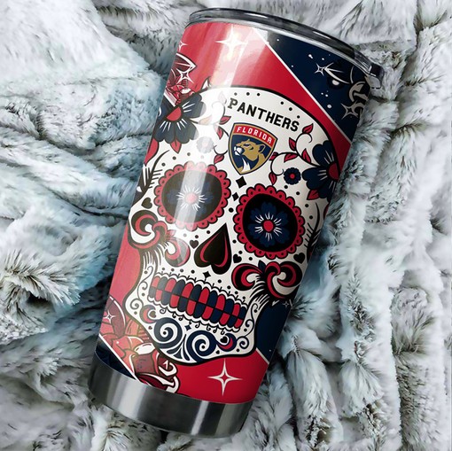 Florida Panthers NHL Tumbler - A Cool Skull Design for Your Favorite Hockey Fan - Image 2