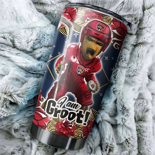 Florida Panthers NHL Tumbler - I Am Groot Tumbler with Fun Quote for Superhero Fans - G Fanatics