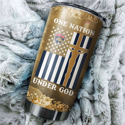 Florida Panthers NHL Tumbler - One Nation Under God, Indivisible, and Thirsty
