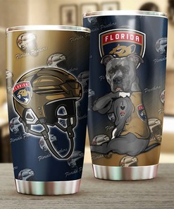 Florida Panthers NHL Tumbler with Funny Dog Design - Custom Drinkware for Fans