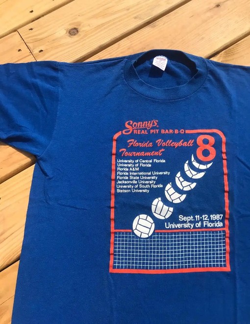 Florida Seminoles 80S Volleyball Single Stitch T-Shirt Sweatshirt for Sports Fans