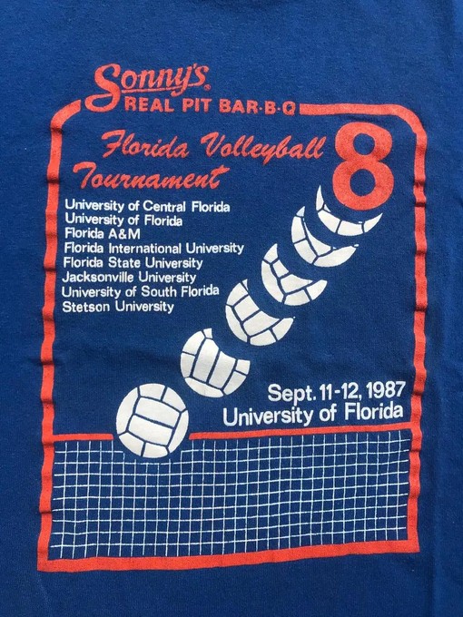 Florida Seminoles 80S Volleyball Single Stitch T-Shirt Sweatshirt for Sports Fans - Image 2