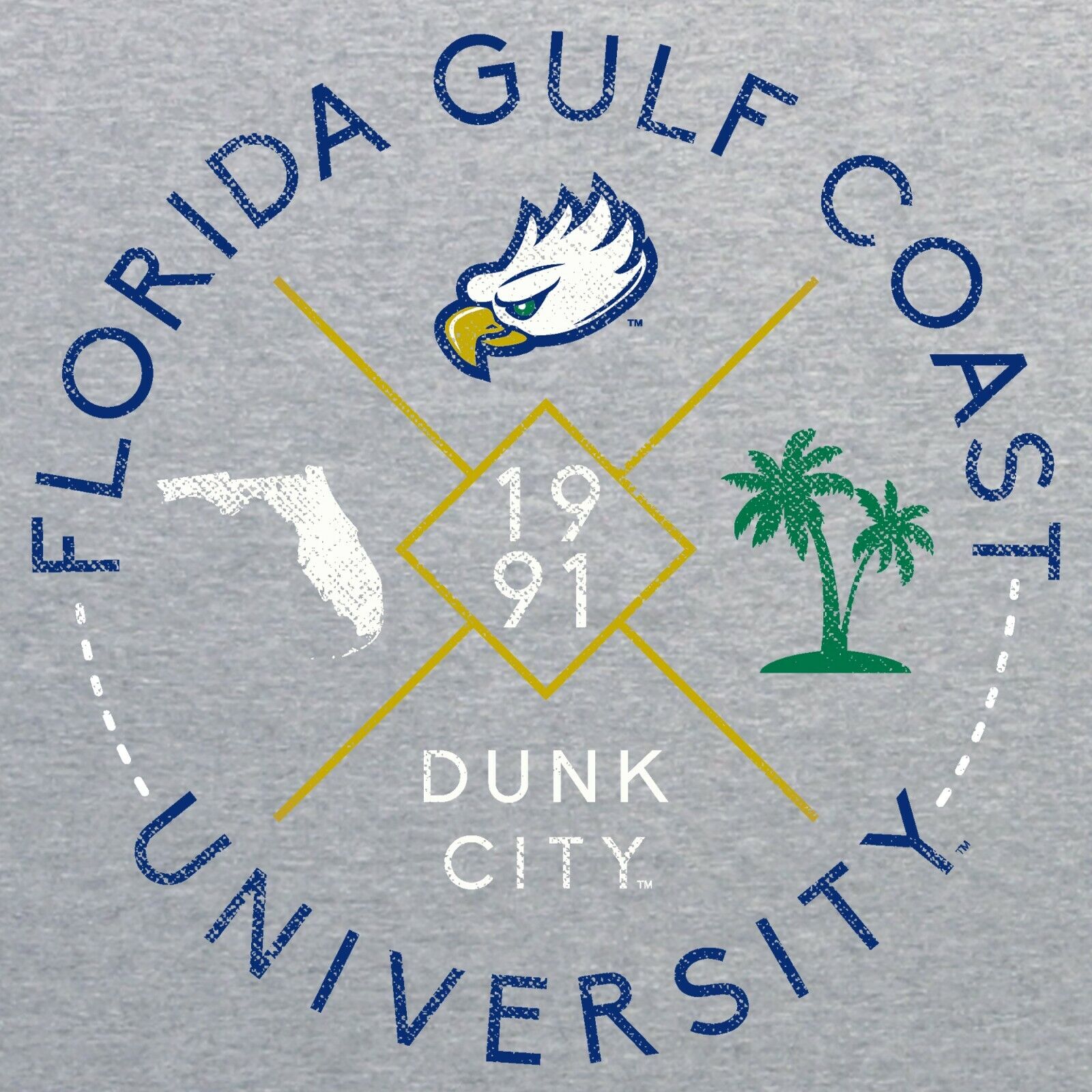 Florida Tech Panthers Distressed Circle Logo Black NCAA Shirt, Sweatshirt Hoodie For Fans - Image 2