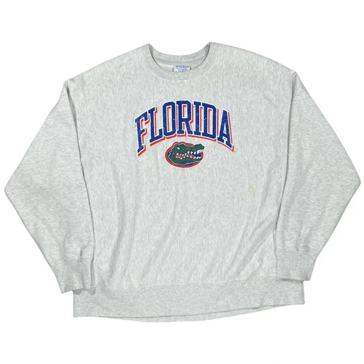 Florida University Vintage Style Reverse Weave T-Shirt Sweatshirt for Sports Fans