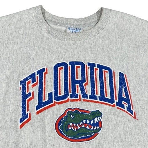 Florida University Vintage Style Reverse Weave T-Shirt Sweatshirt for Sports Fans - Image 2