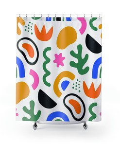 Flower Design Henri Matisse Abstract Art Shower Curtain - Unique Bathroom Decor