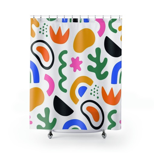 Flower Design Henri Matisse Abstract Art Shower Curtain - Unique Bathroom Decor