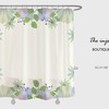 Flowers Butterfly Shower Curtain with Minimalist Plant Floral Bathroom Decor and Customizable Size