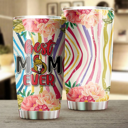 Flowers for Best Mom - Ottawa Senators NHL Tumbler - Image 2