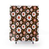 Flowery Groovy 60's 70's Retro Shower Curtain - Hippie Bathroom Accessory